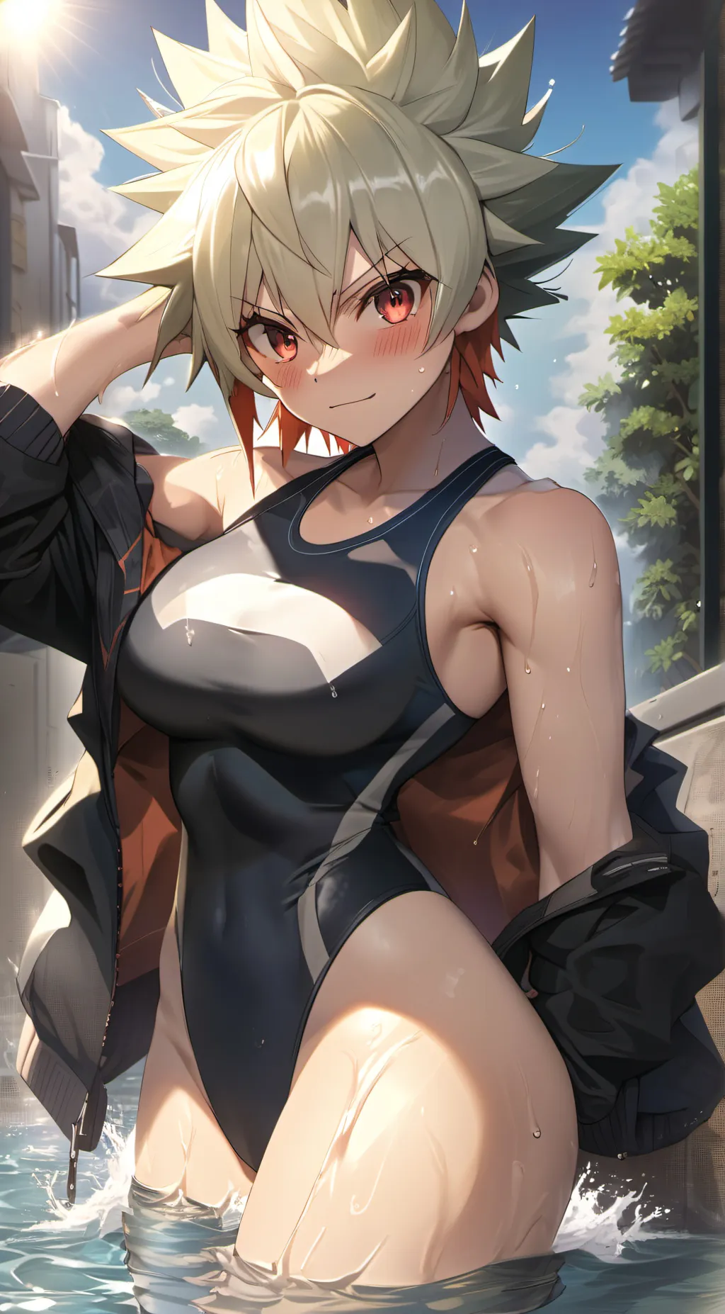 ai character: Bakugo (Genderbend background
