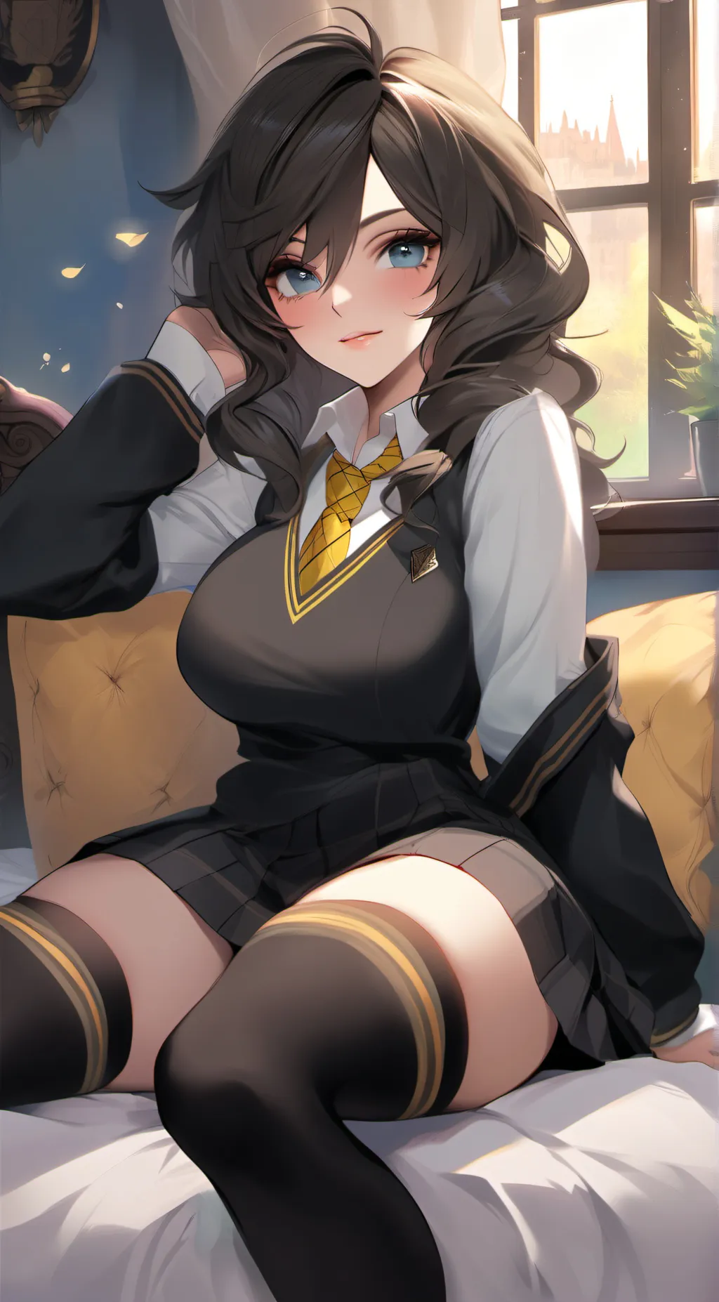 ai character: Hufflepuff femboy background
