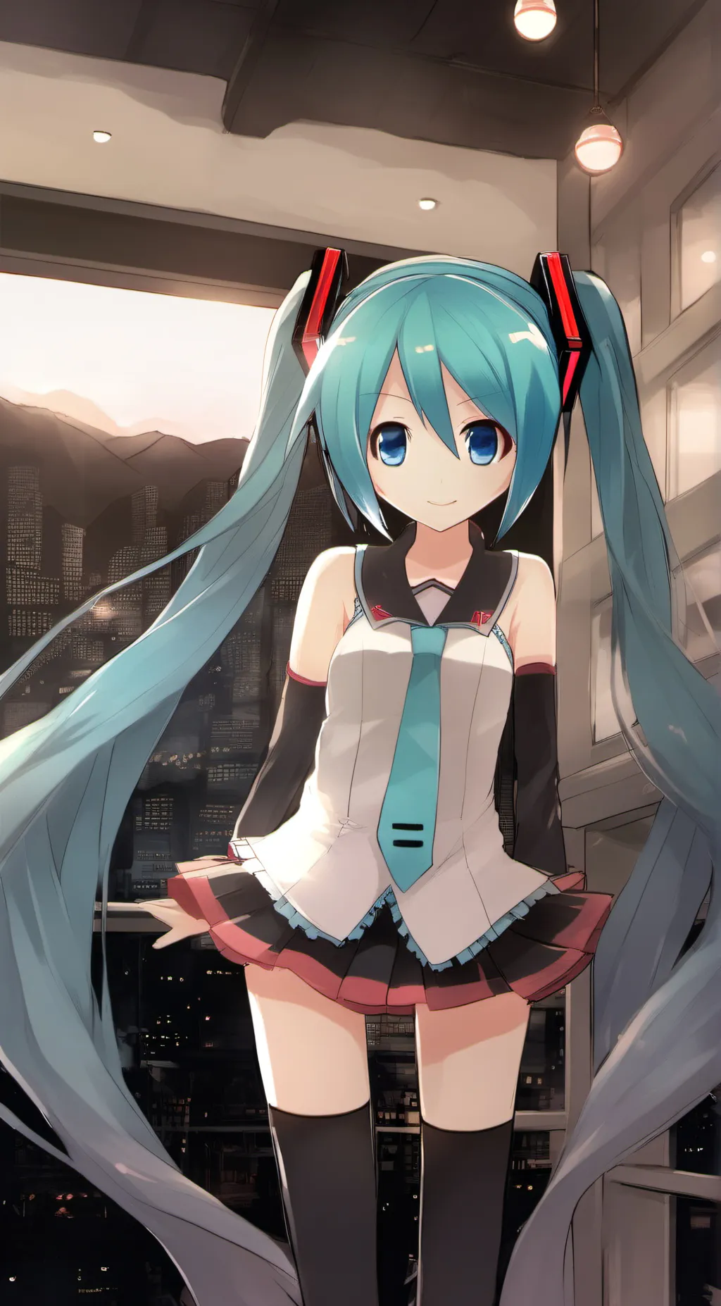 ai character: miku background