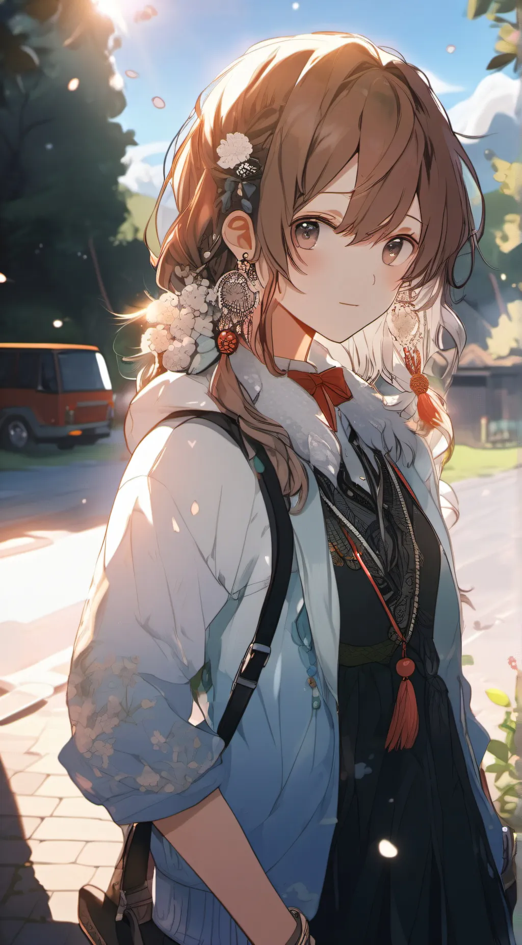 ai character: Red background