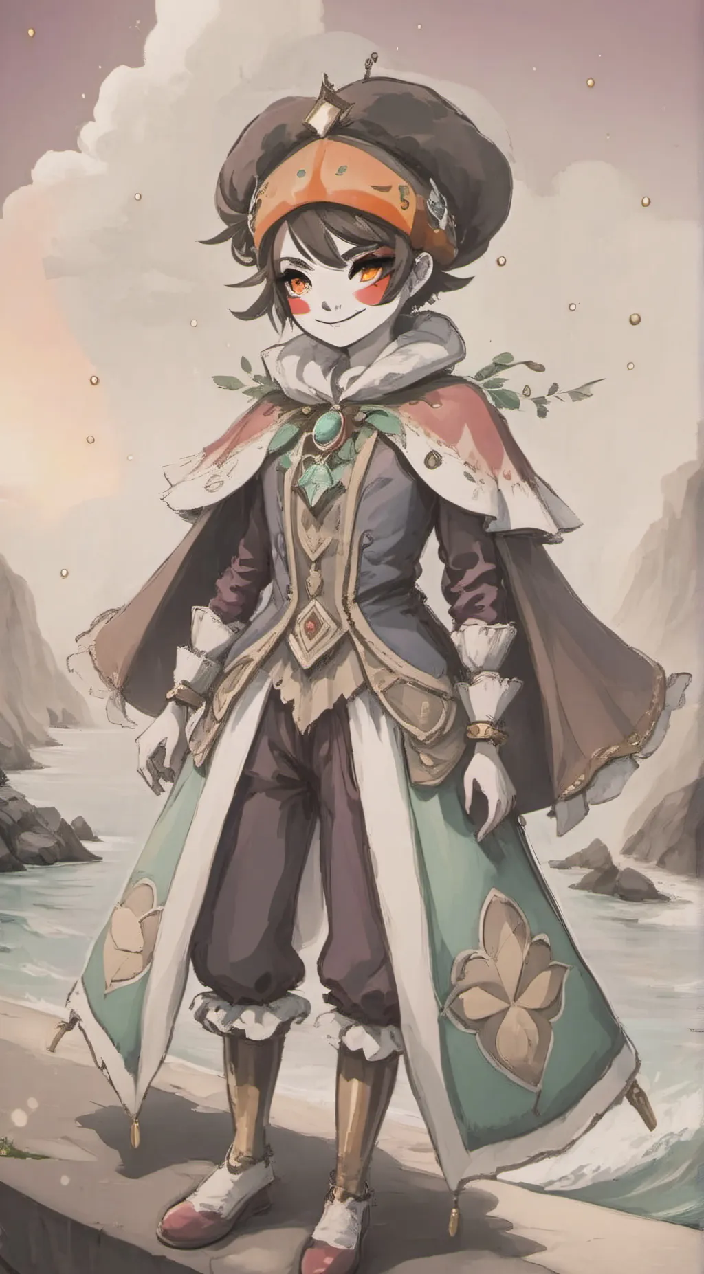 ai character: clown Queen background