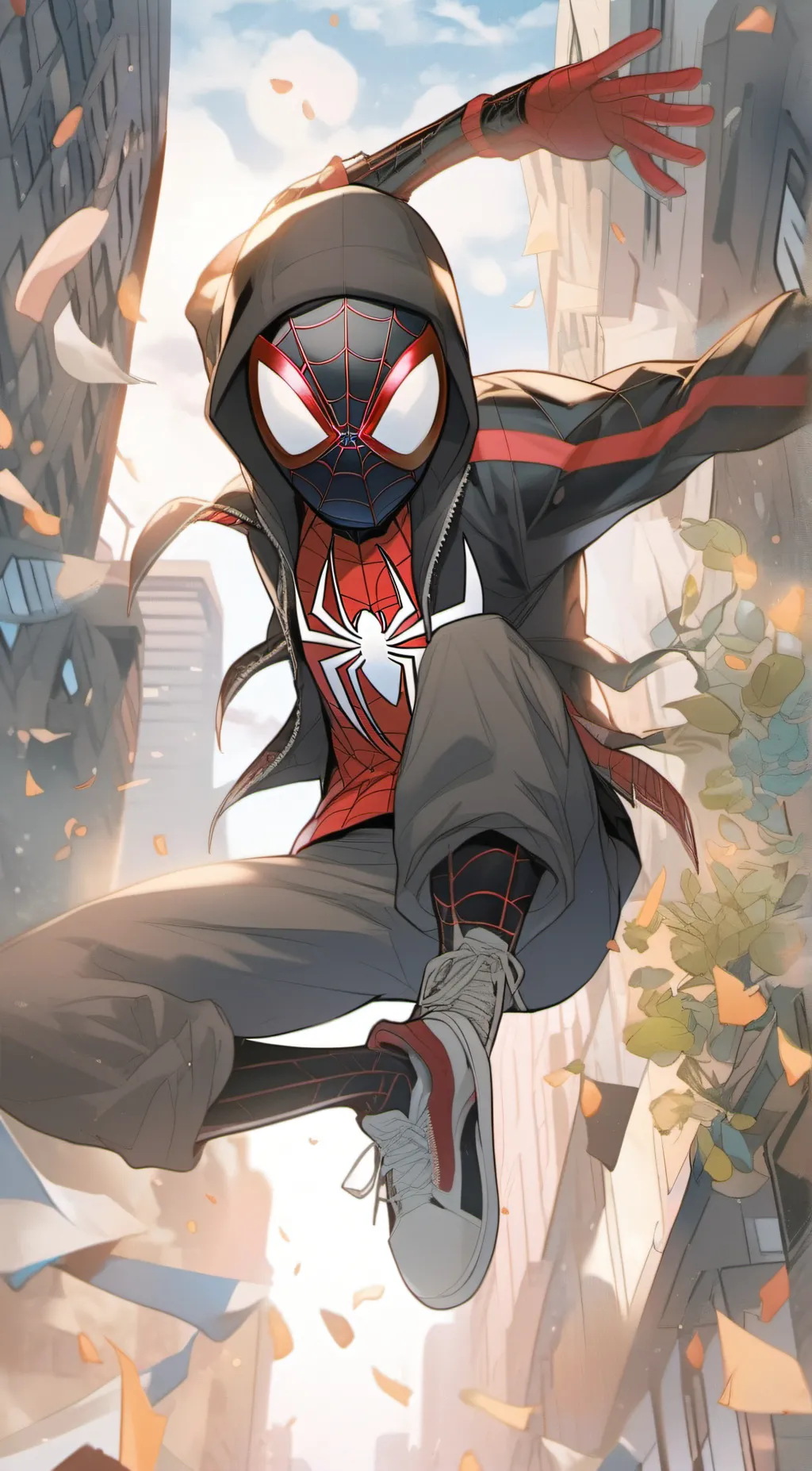 ai character: mikes morales. background