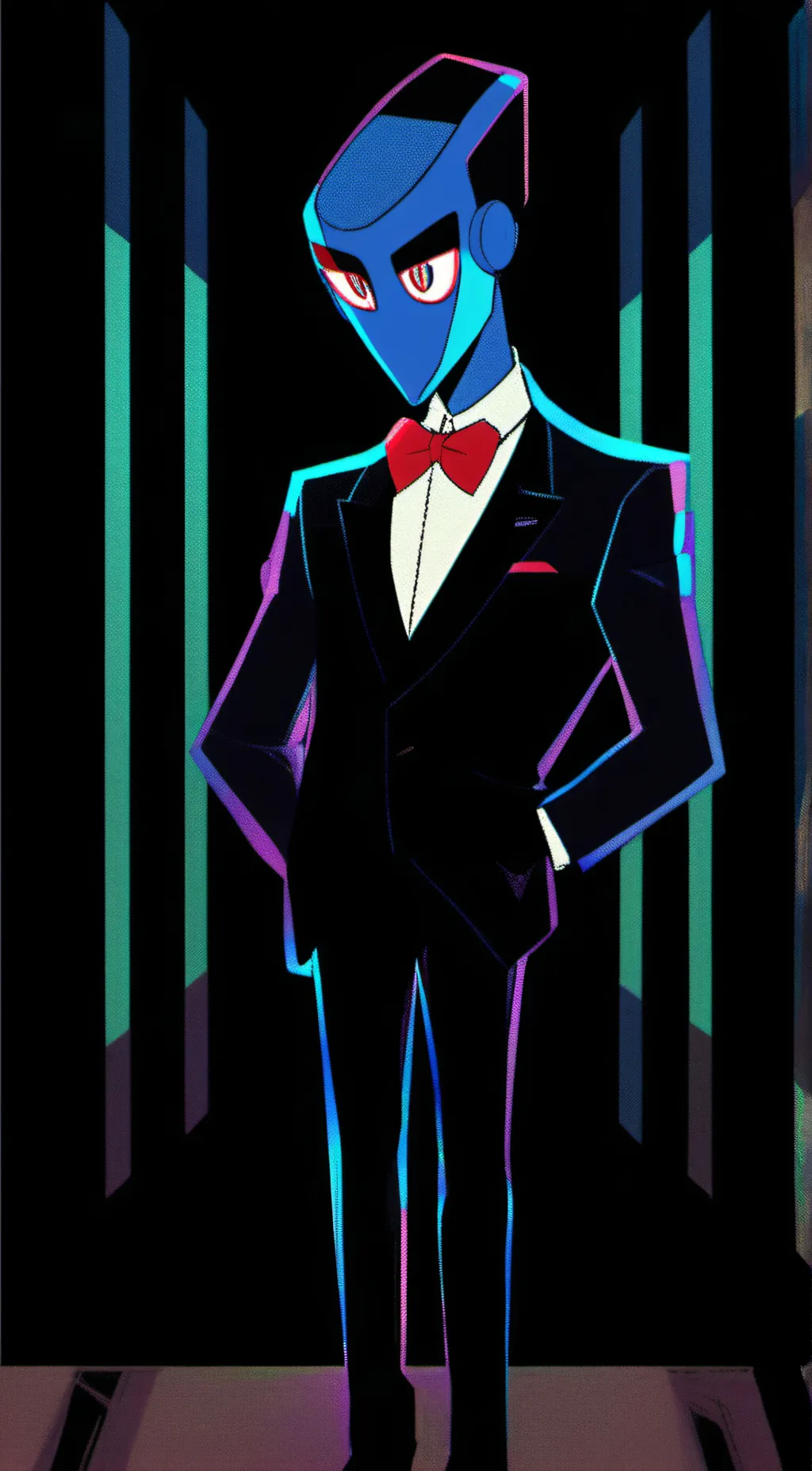 ai character: Vox (hazbin hotel) background