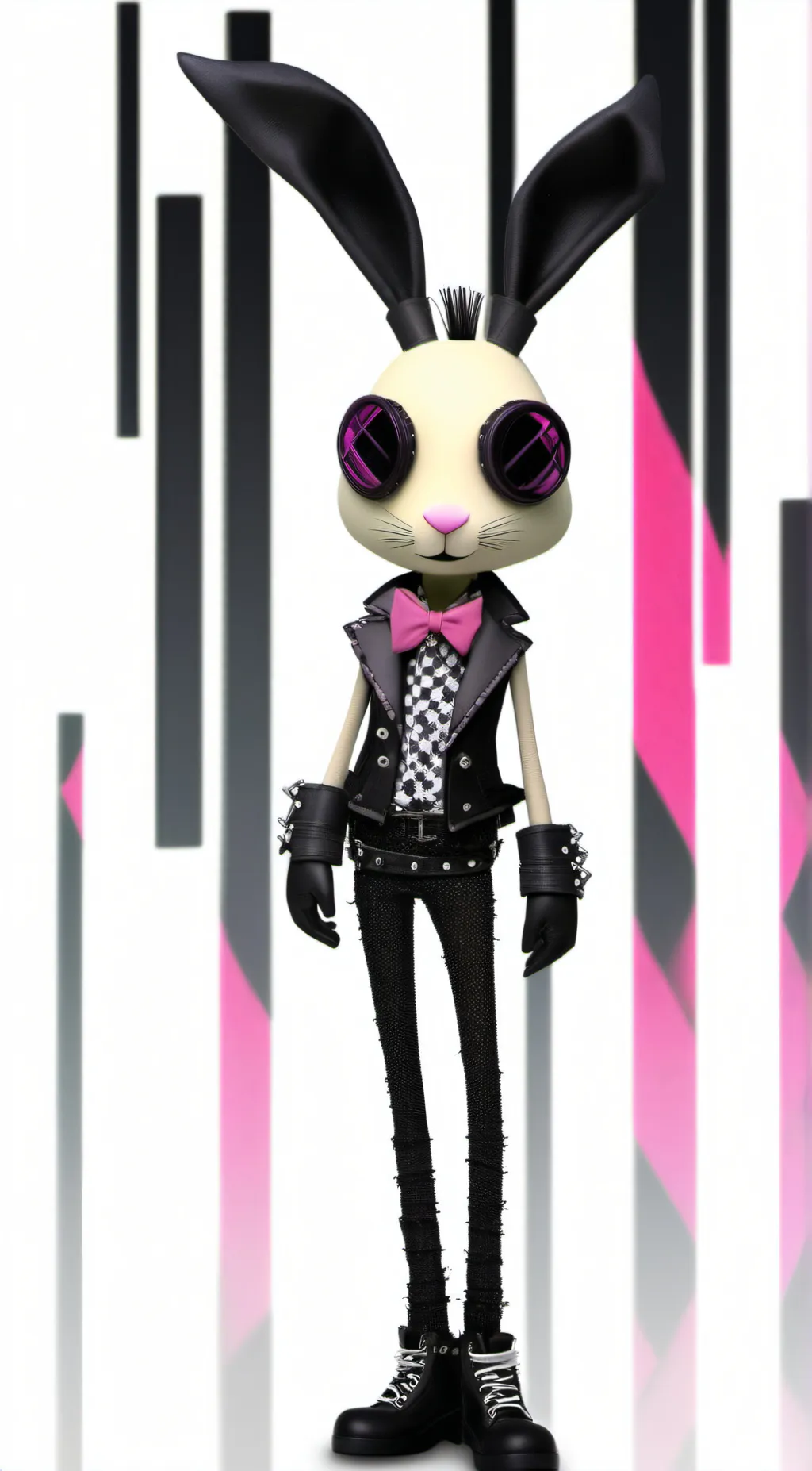 ai character: punk bunny background