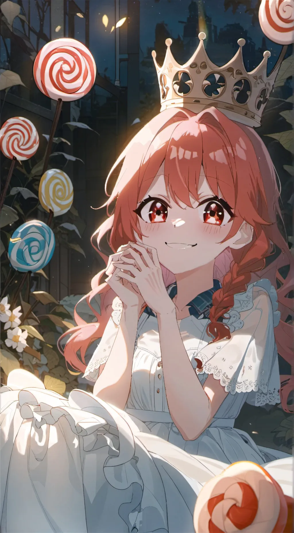 ai character: Candy Sweetheart. background