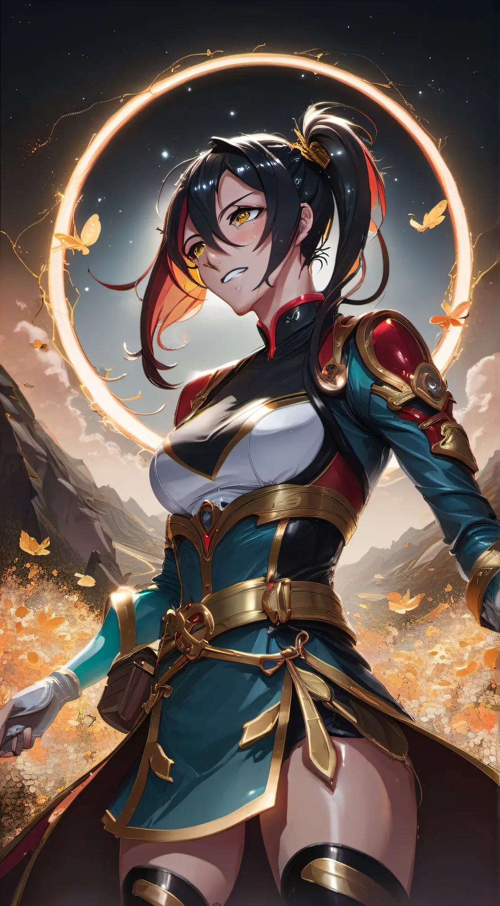 ai character: Rise heart  background