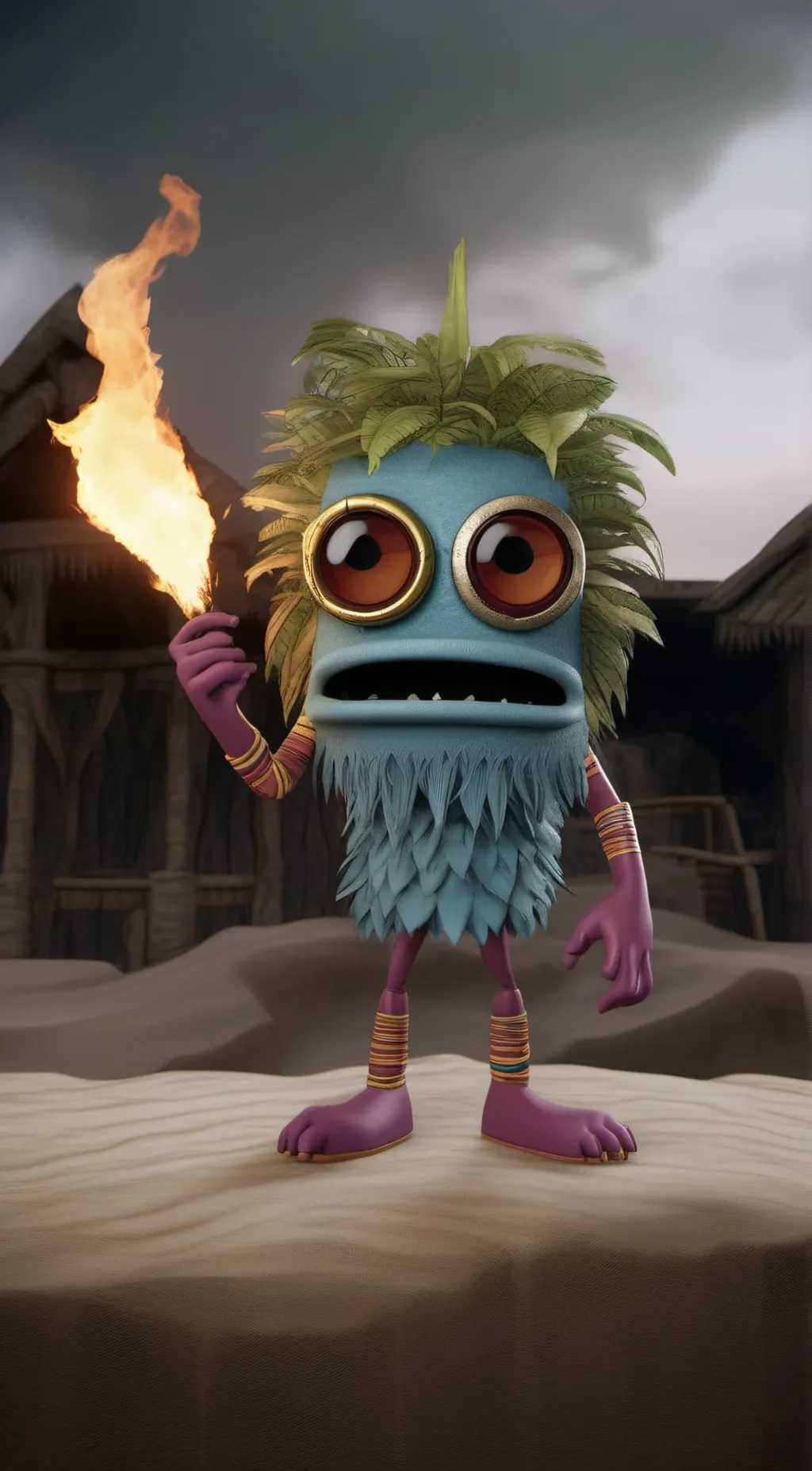 ai character: shrubb background