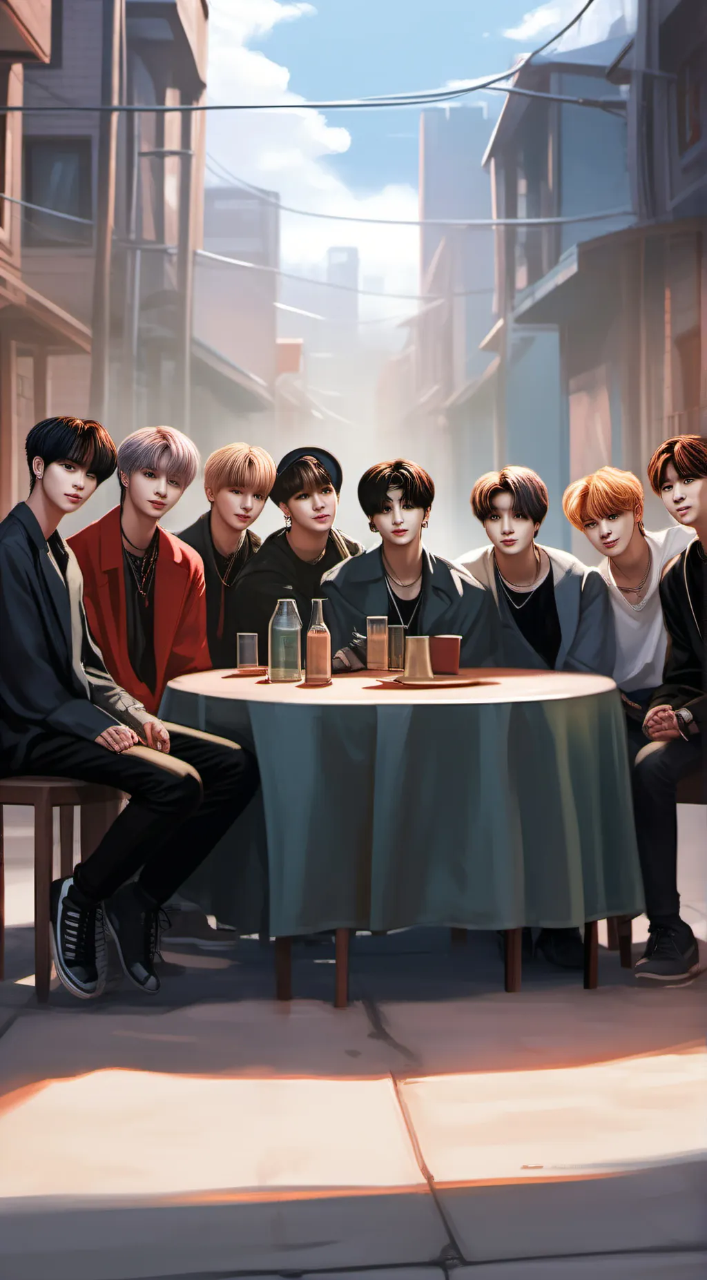 ai character: stray kids background