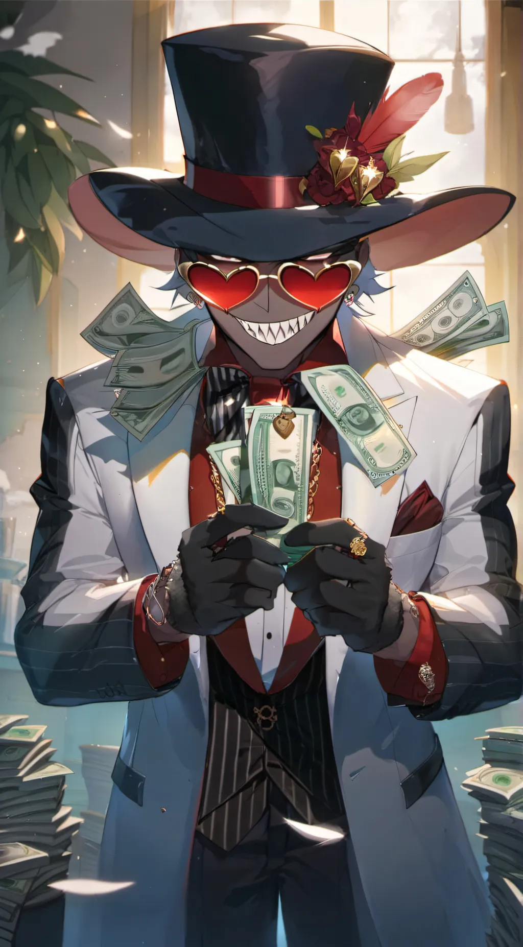 ai character: Valentino  background