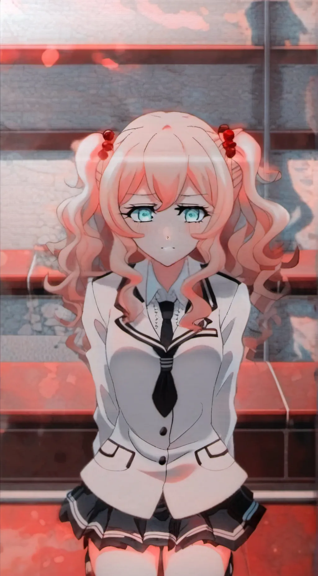 ai character: Junko Enoshima  background