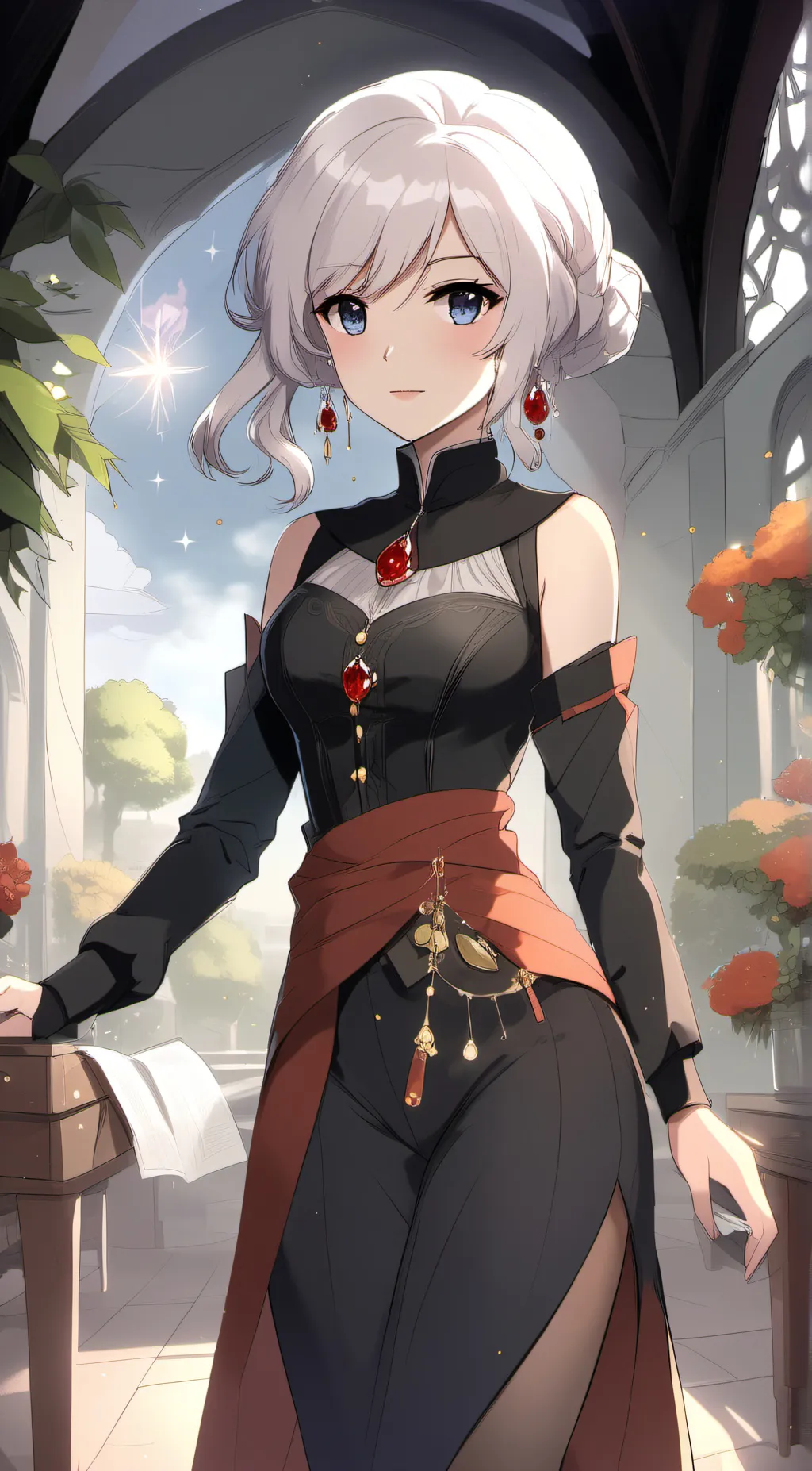 ai character: garnet background