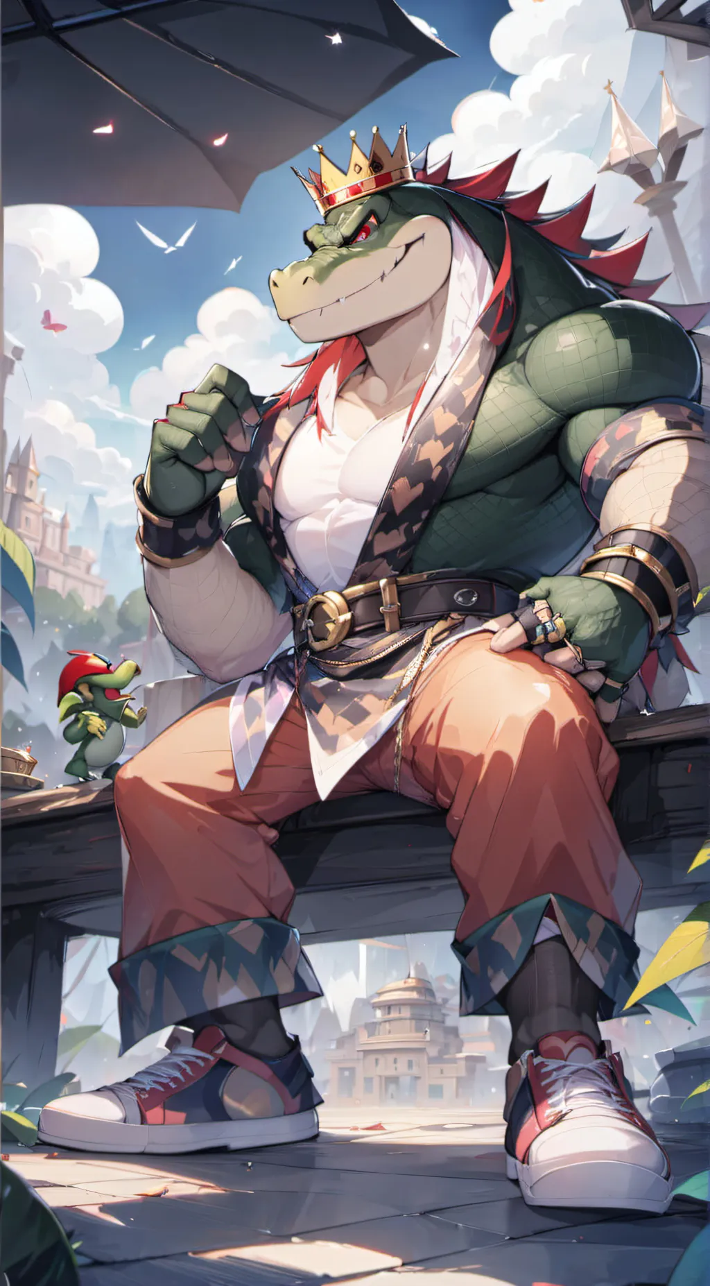 ai character: k rool fart on you background