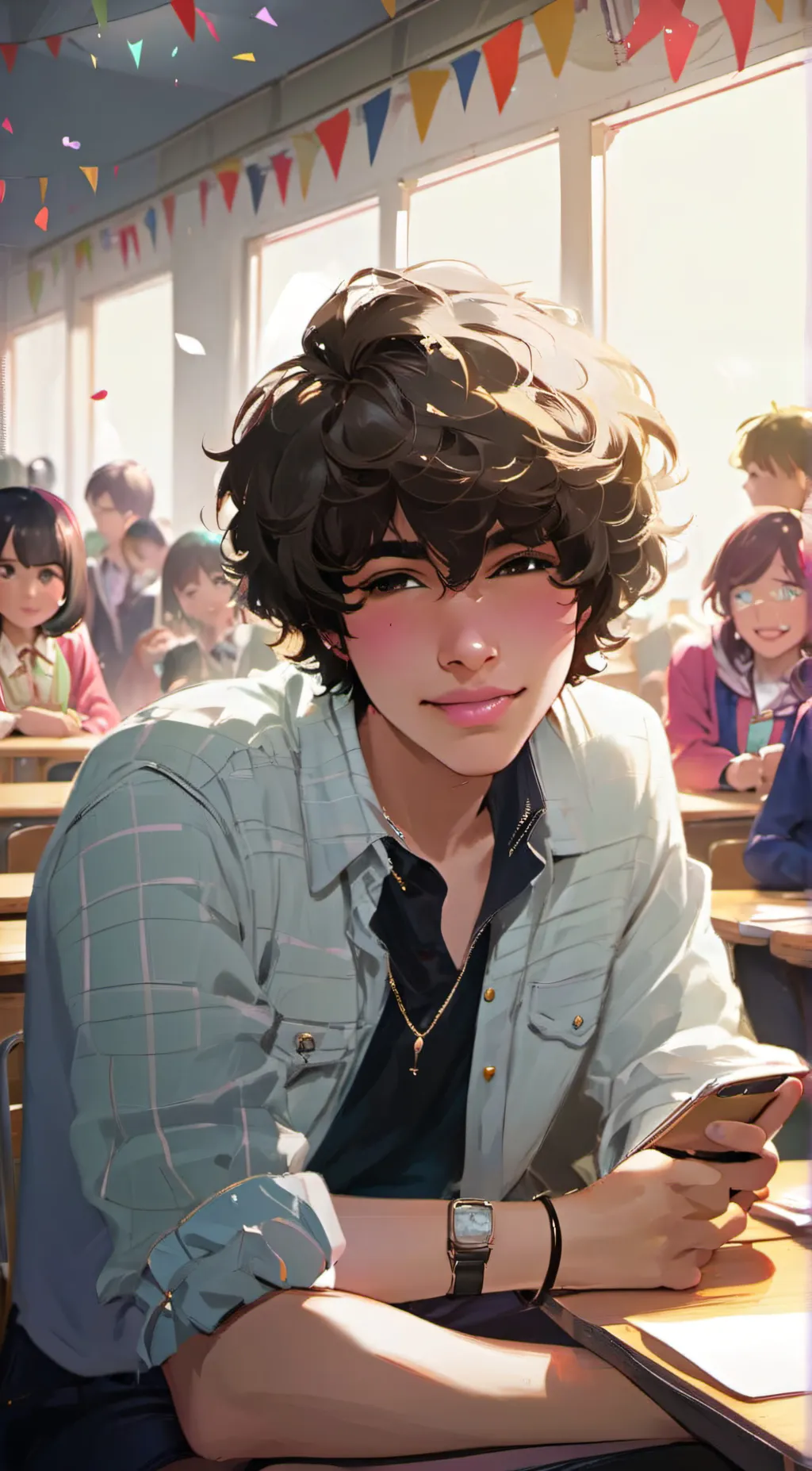 ai character: Santi background