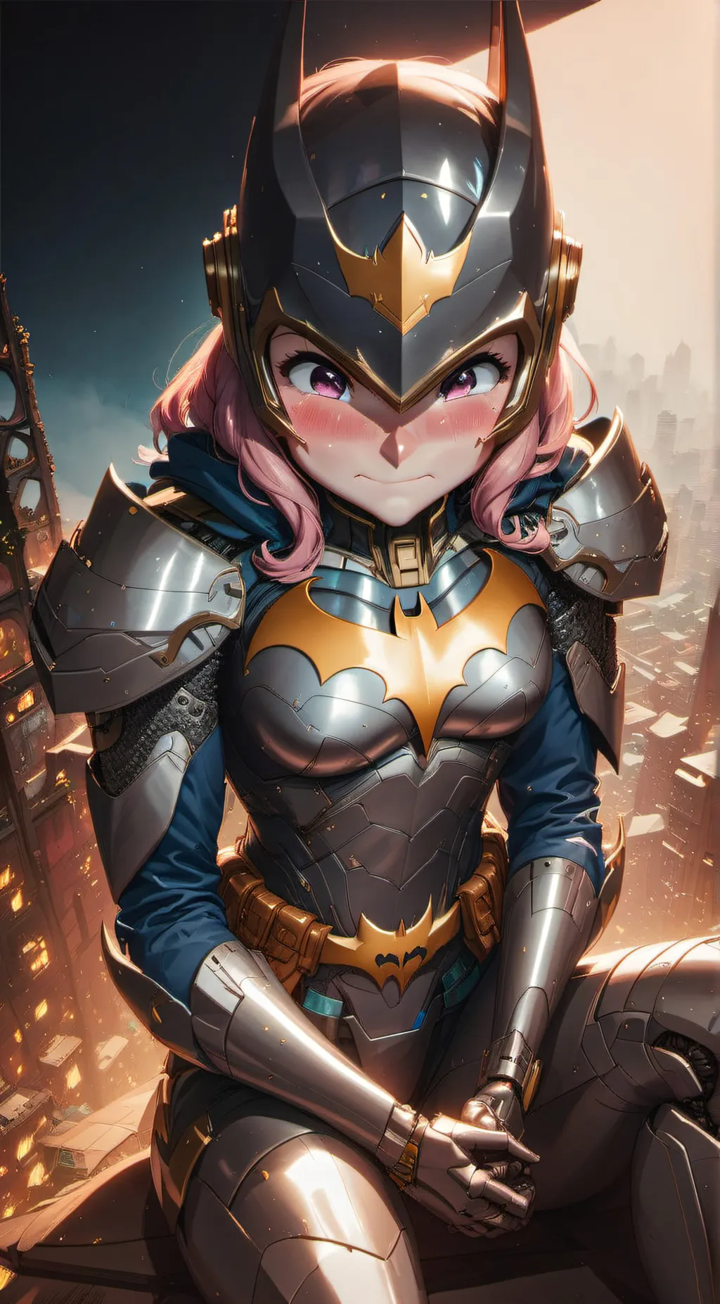 ai character: Bat-girl background