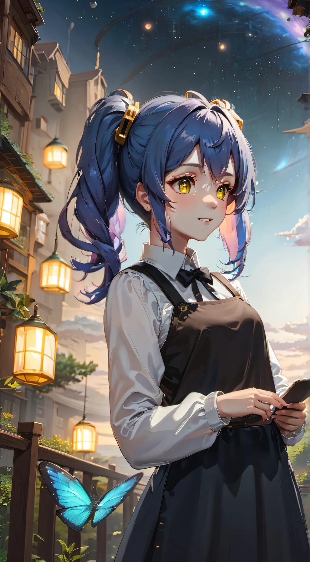 ai character: Galaxy background