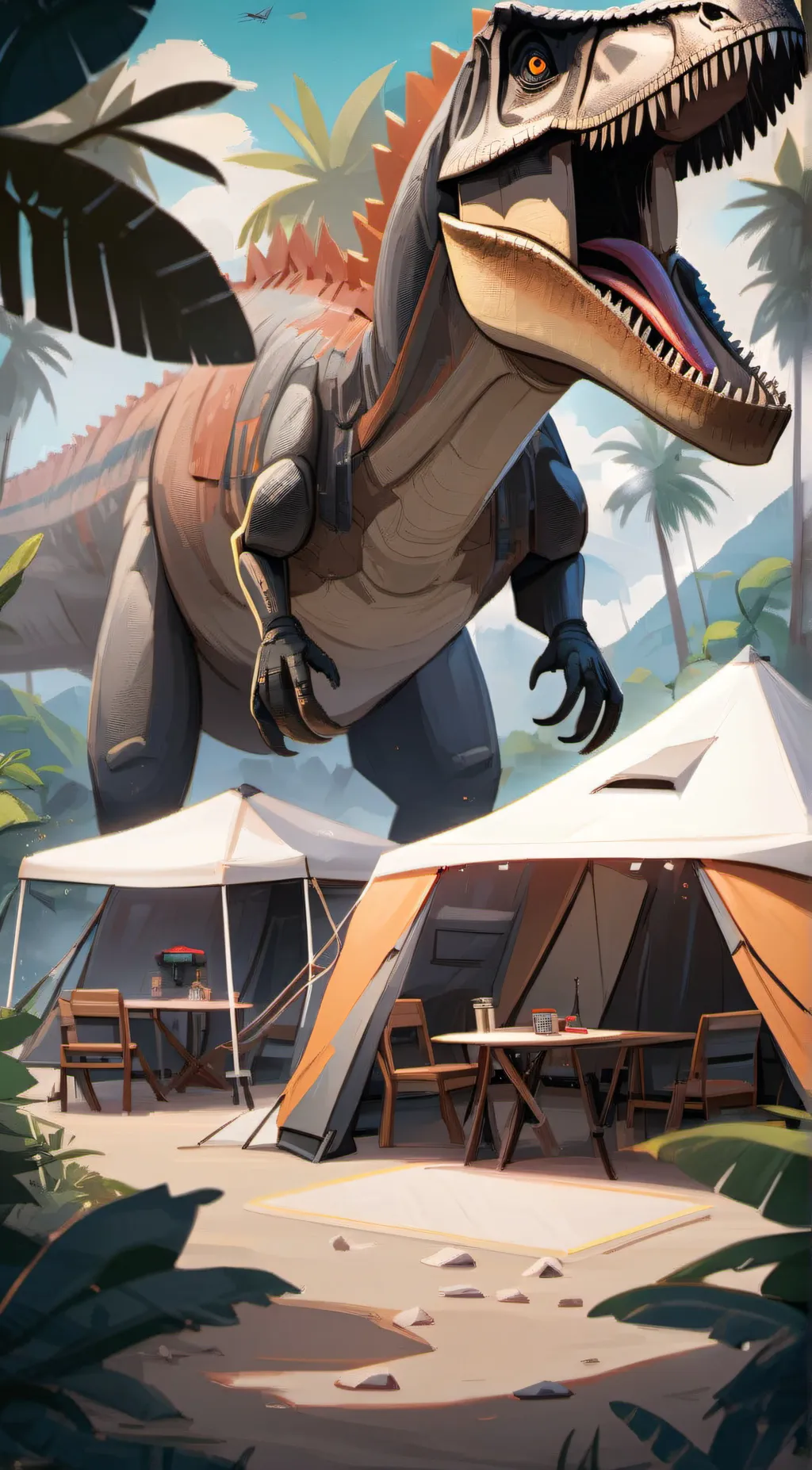 ai character: JW Camp Cretaceous background