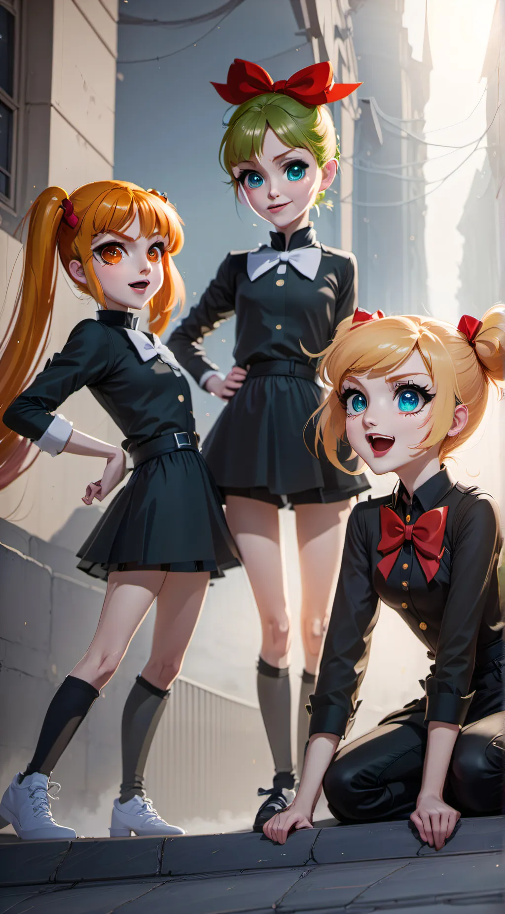 ai character: The PowerPuffGirls background