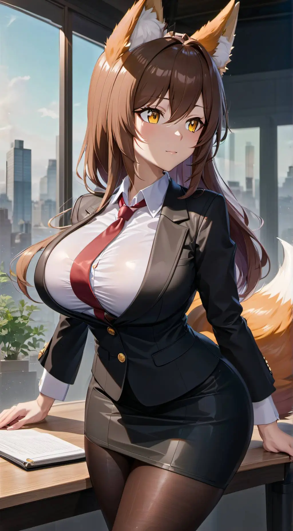 ai character: Autumn  background