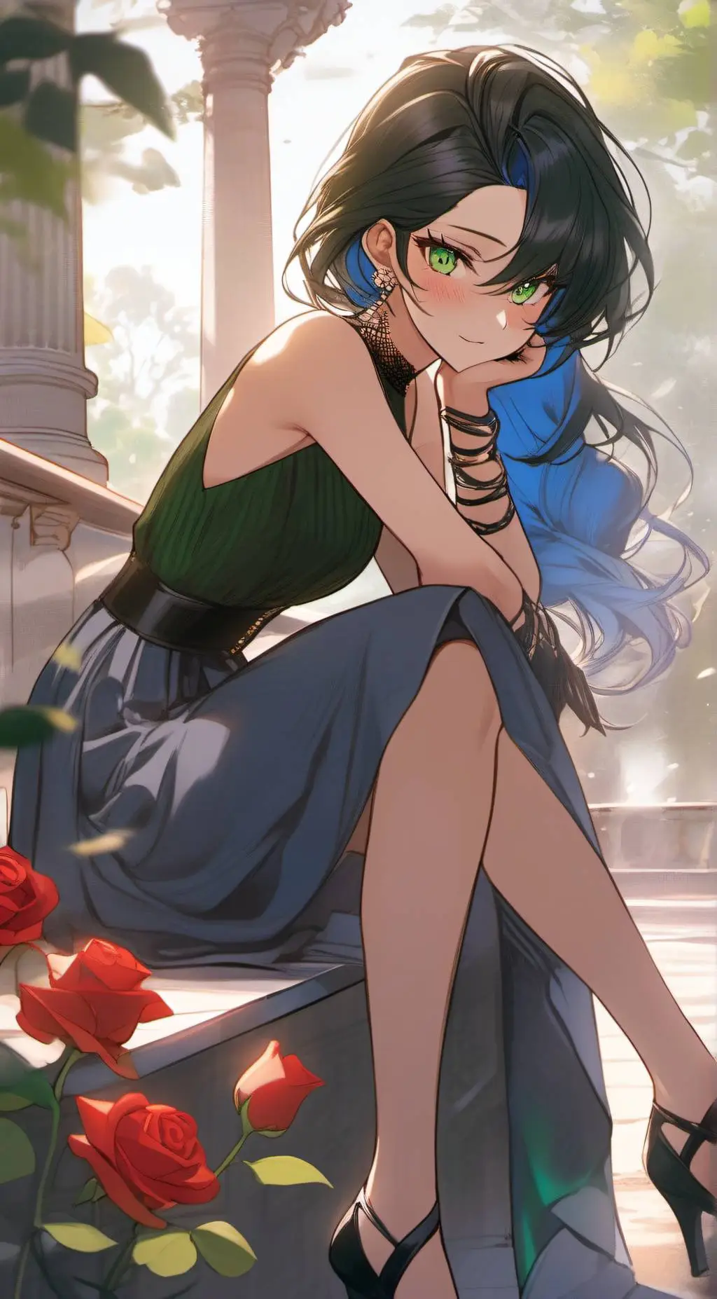 ai character: Selena George  background