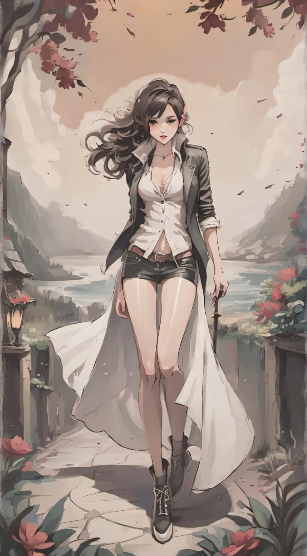 ai character: Lisa  background