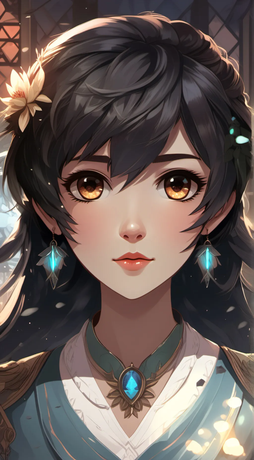 ai character: Rose background