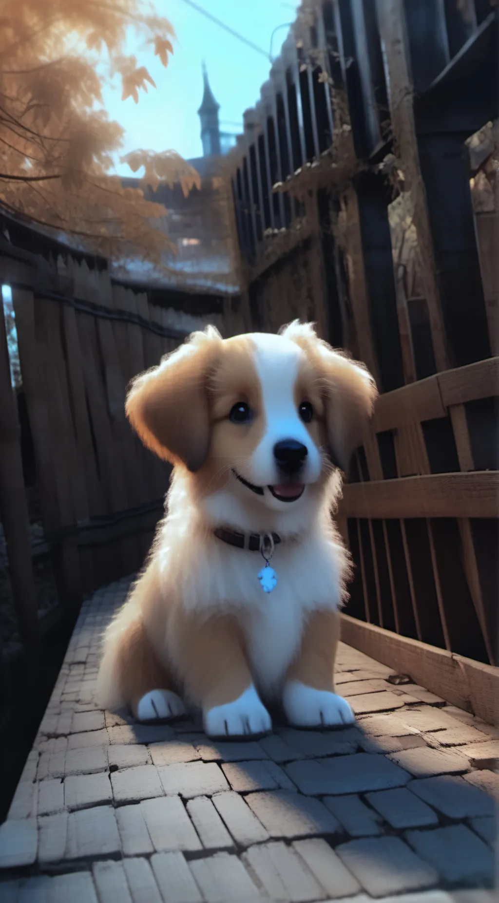 ai character: fluffy  background