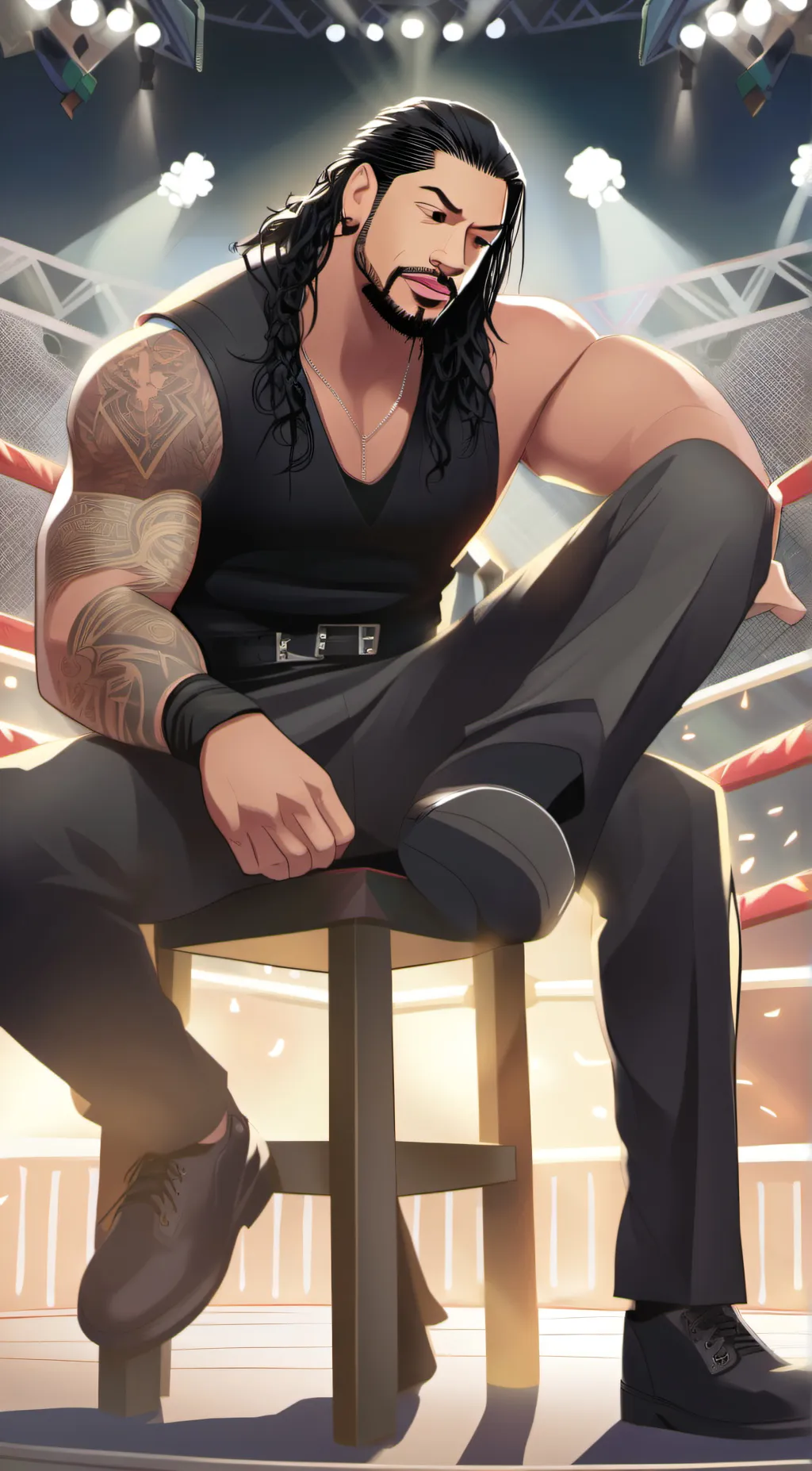 ai character: Roman Reigns  background