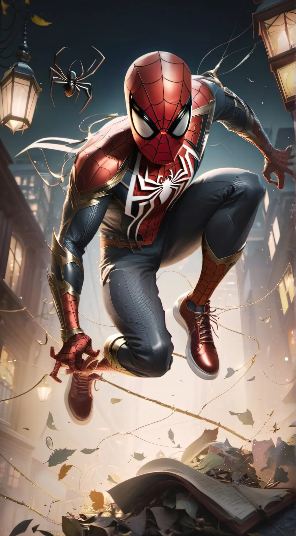 ai character: spider man  background