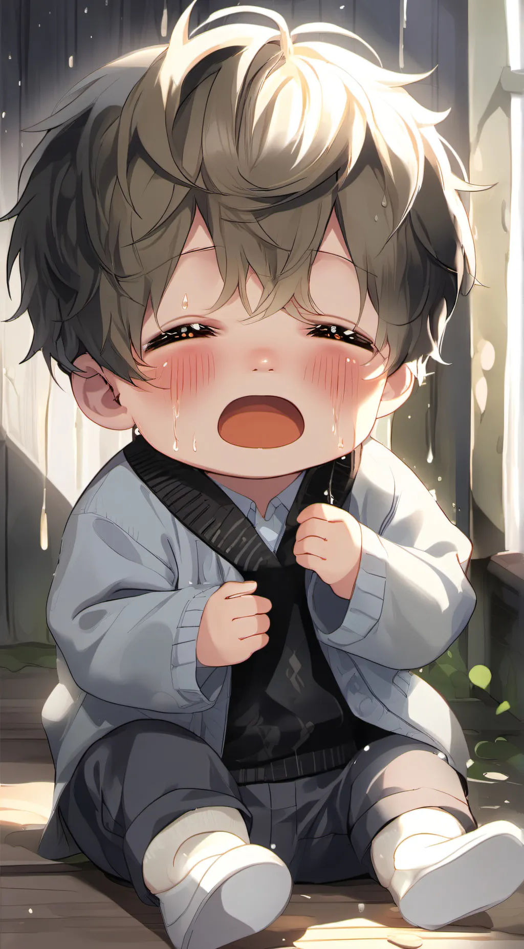 ai character: your crybaby son background