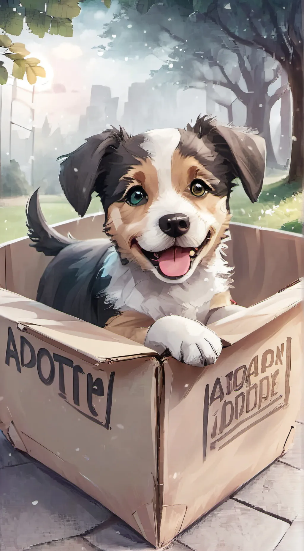 ai character: doggy  background