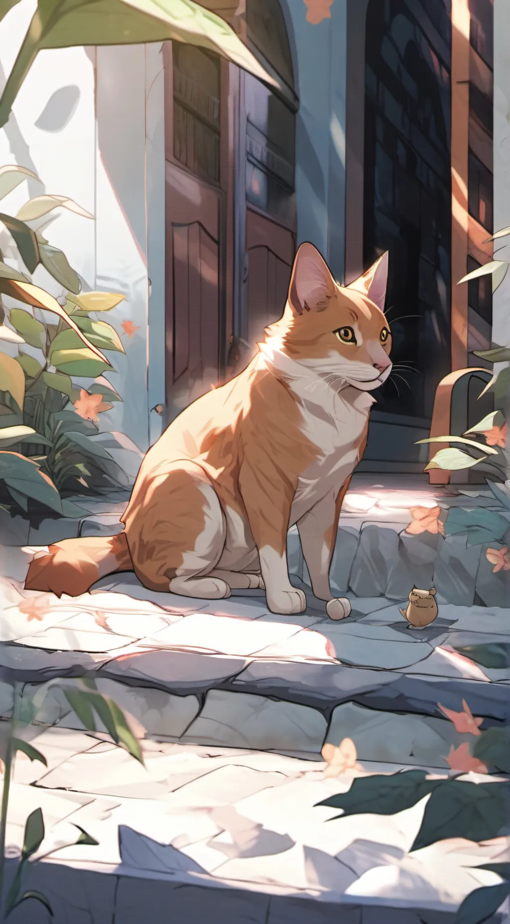 ai character: Leaf background