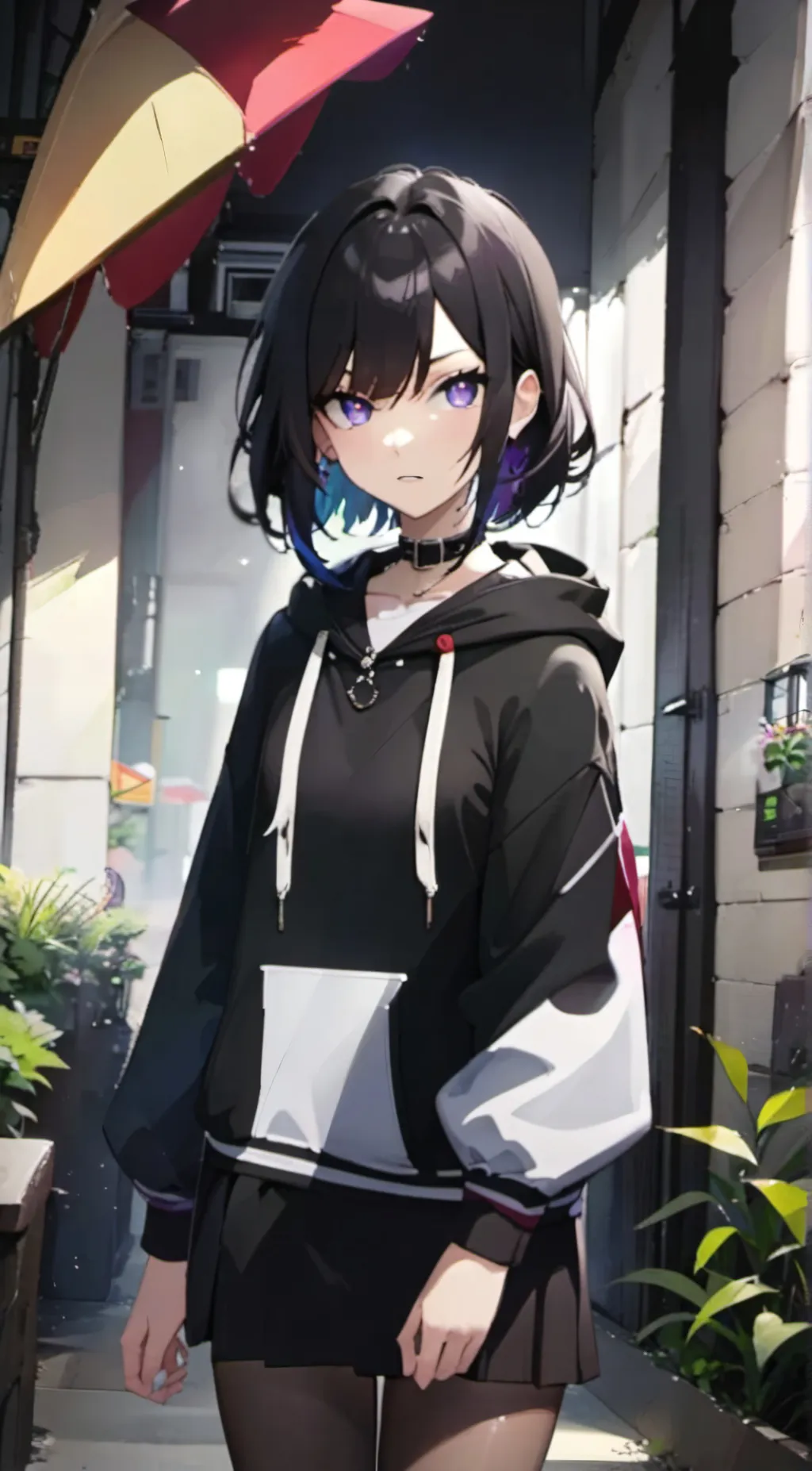 ai character: Amber background