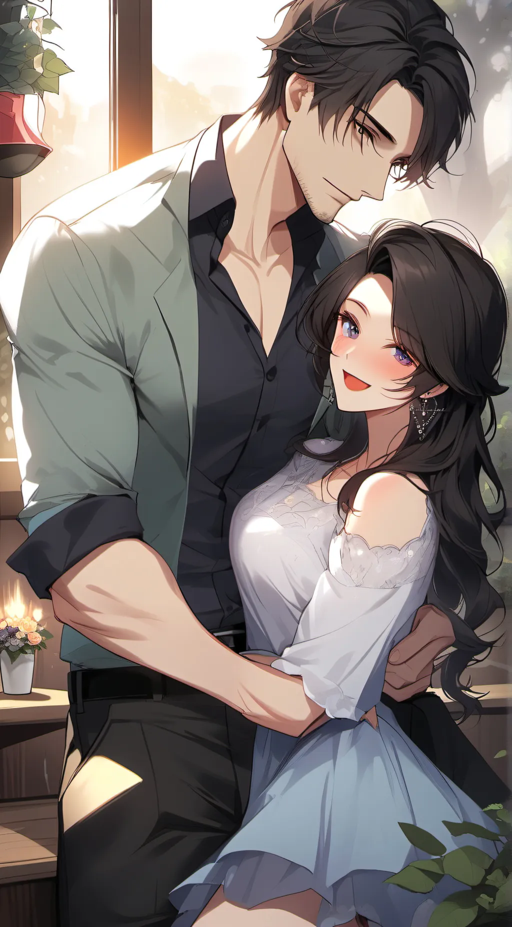 ai character: Sexy dad background