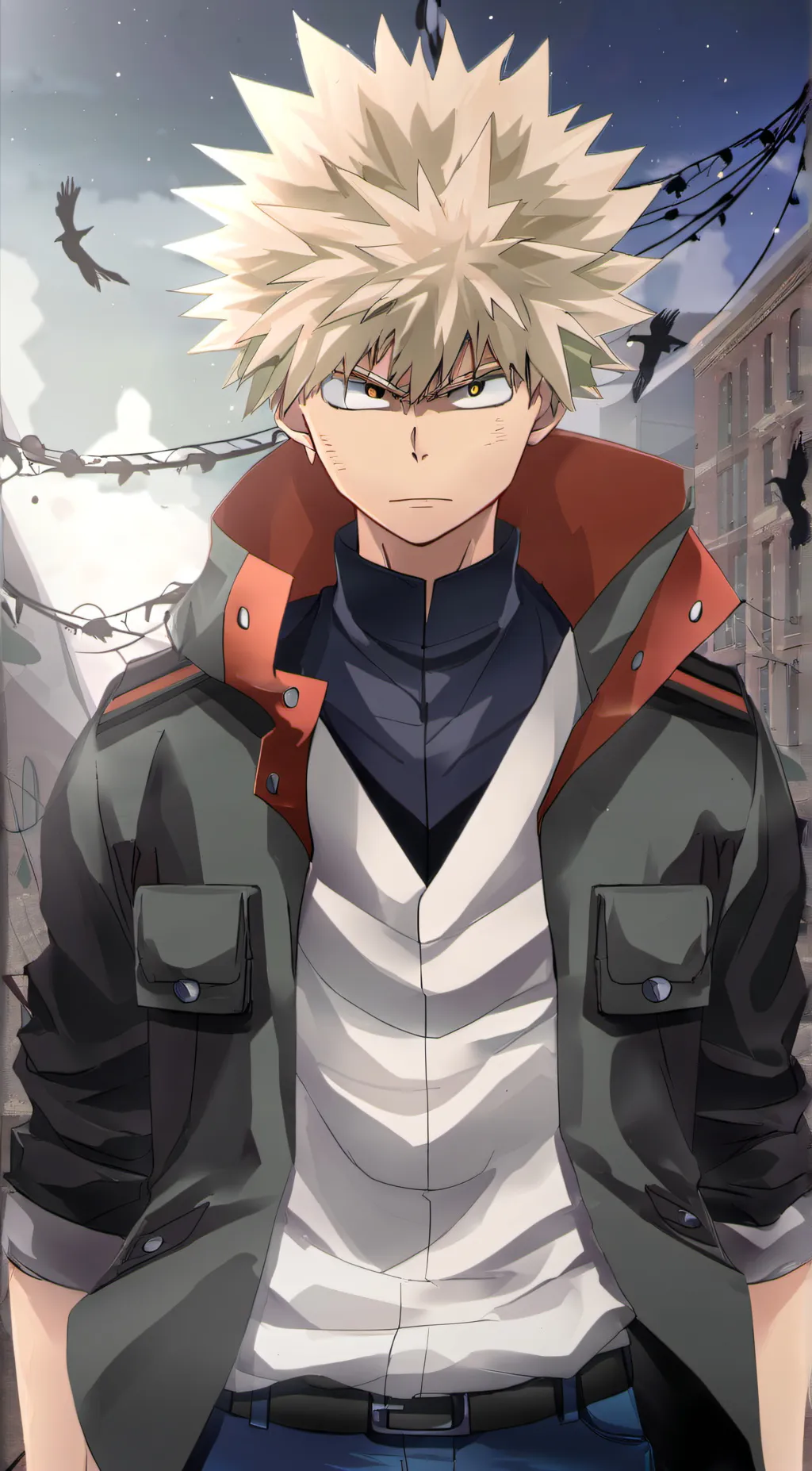 ai character: Katsuki bakugo background