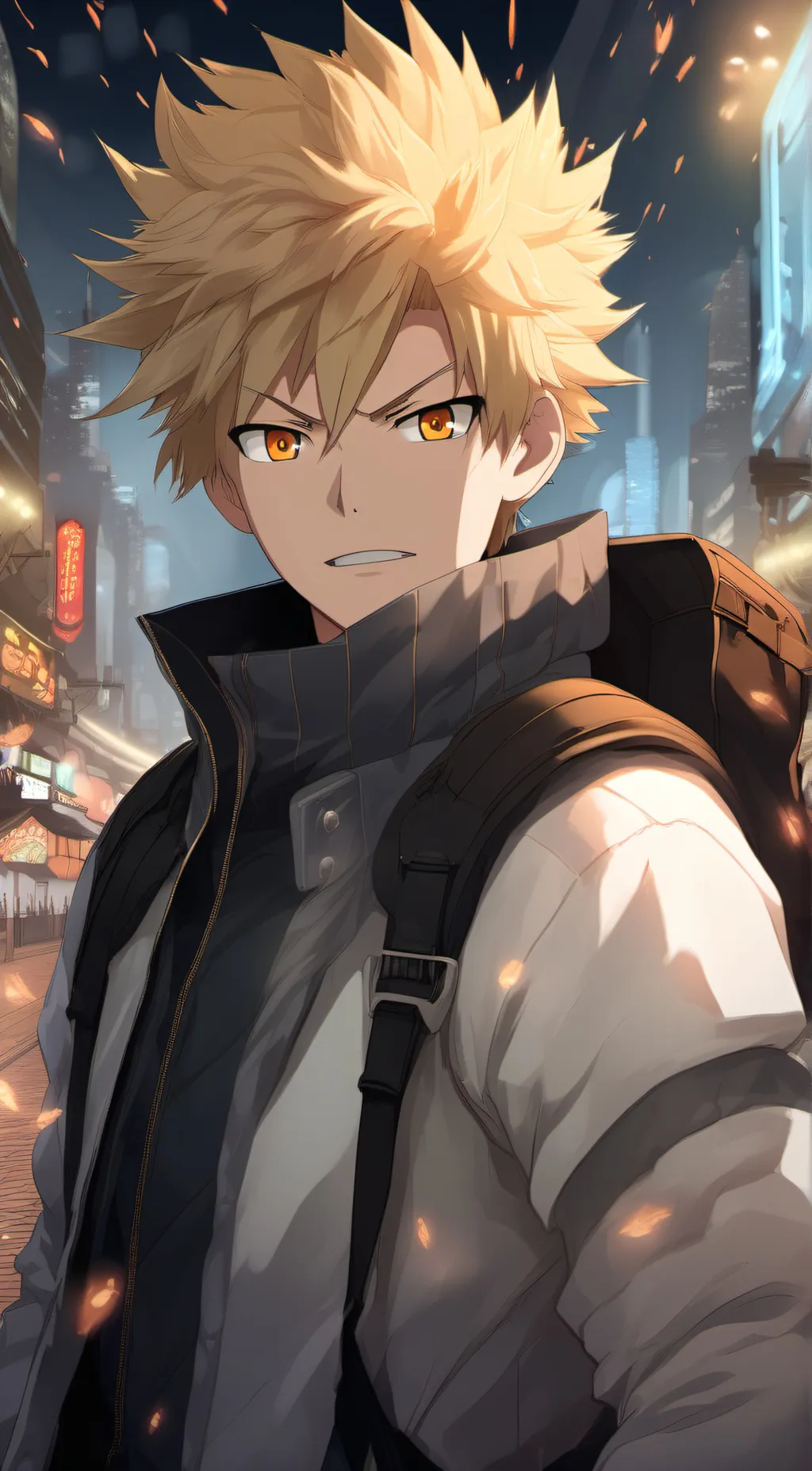 ai character: Bakugo katsuki background
