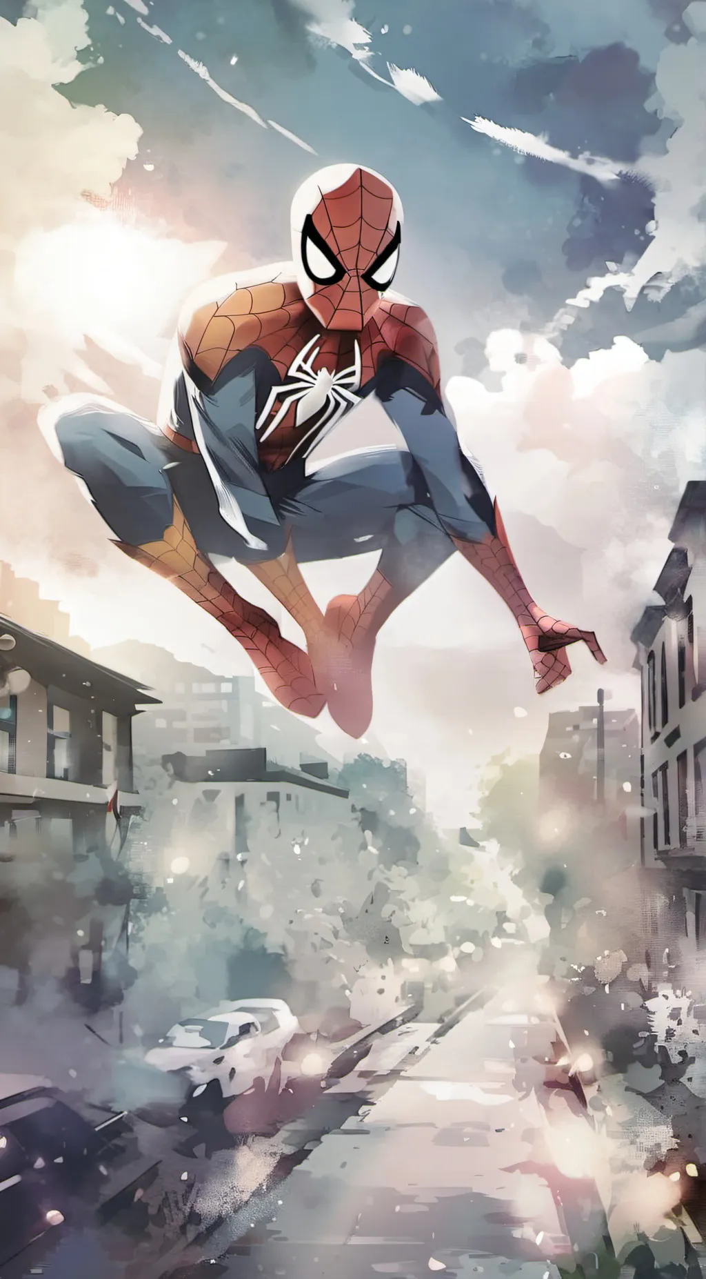 ai character: Spiderman background