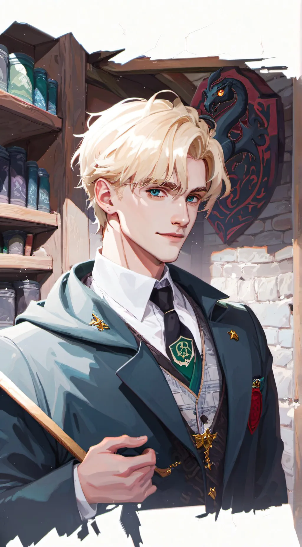 ai character: •🐍• Draco •🐍 background
