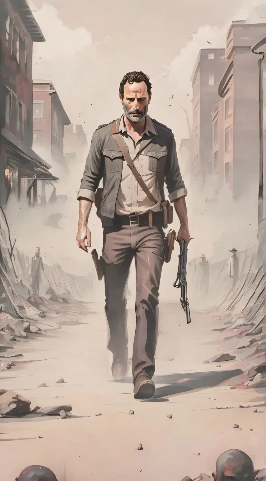 ai character: walking dead background