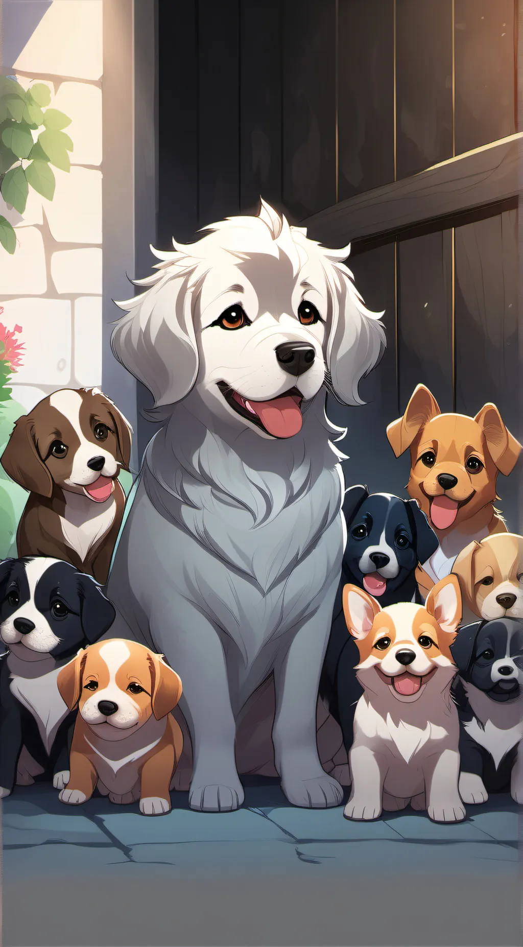 ai character: ~pups +Mama~ background
