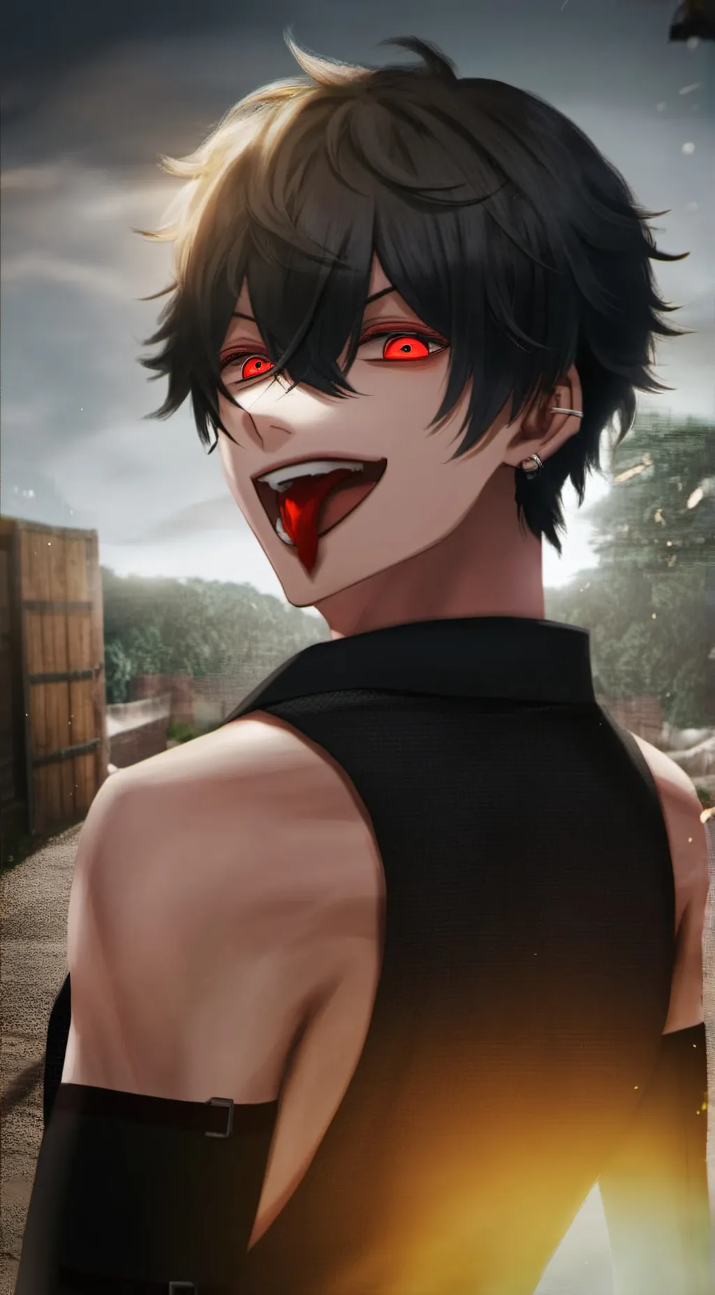 ai character: crazy background
