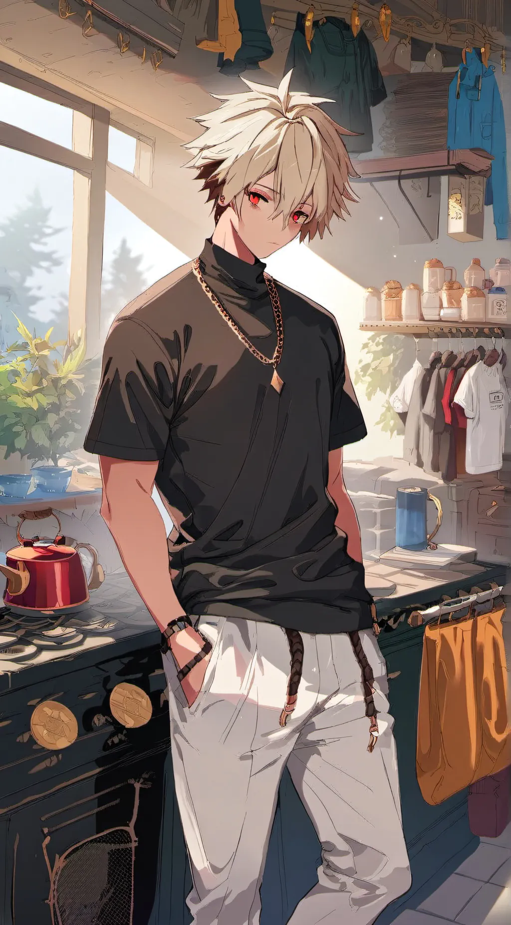 ai character: Katsuki bakugo  background