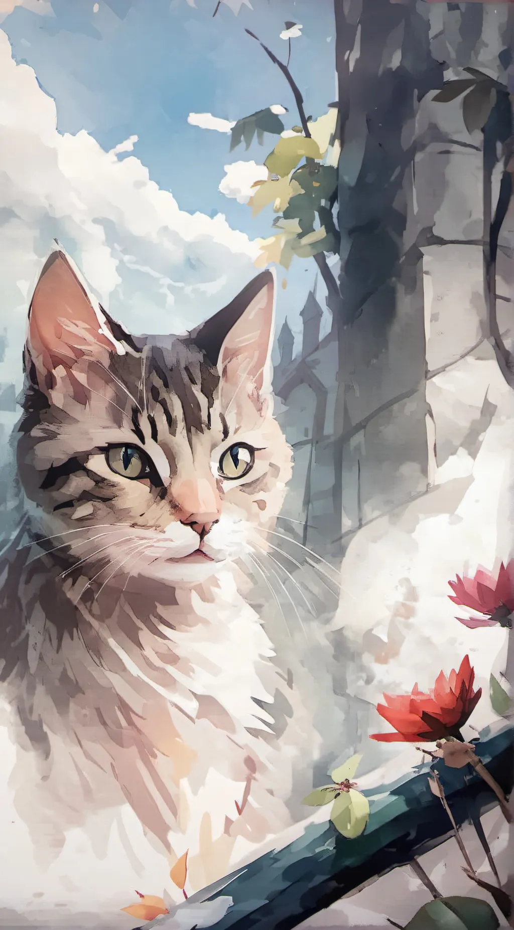 ai character: Mittens  background