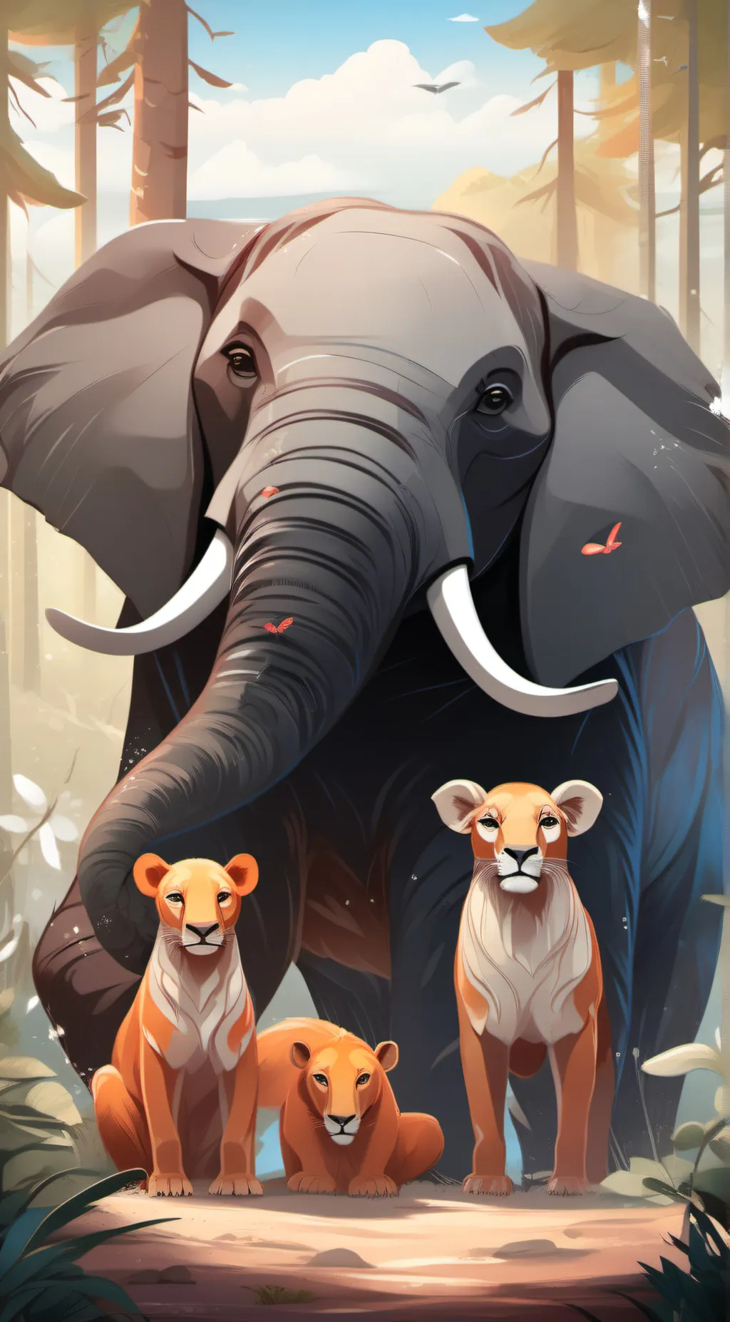 ai character: tickle animals  background