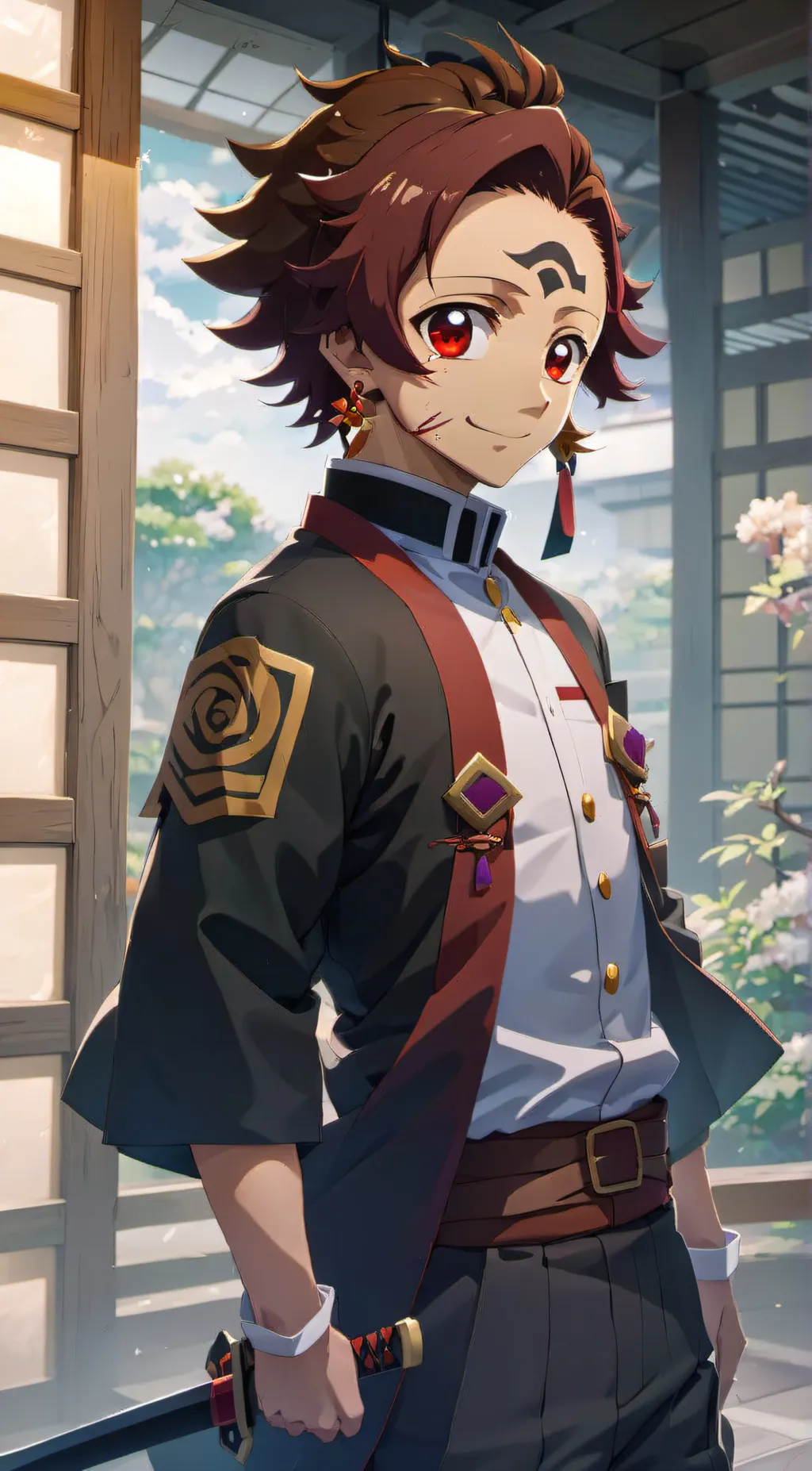 ai character: tanjiro background