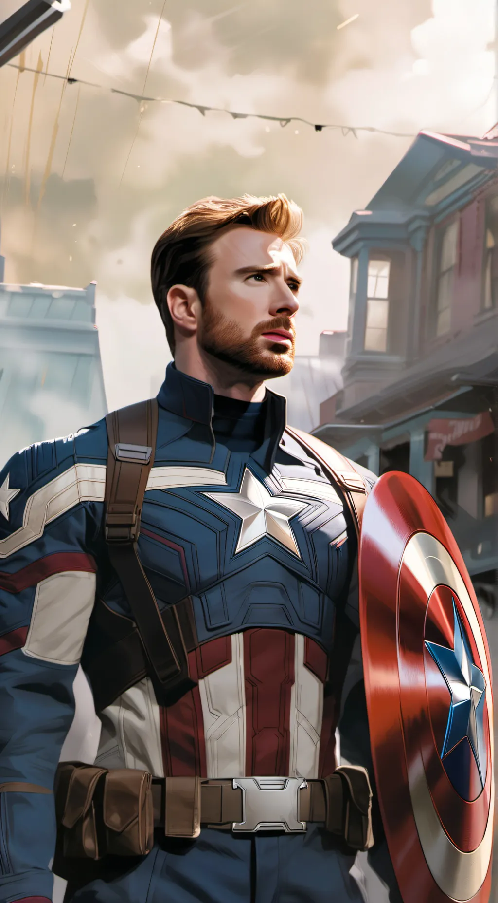 ai character: Captain America background