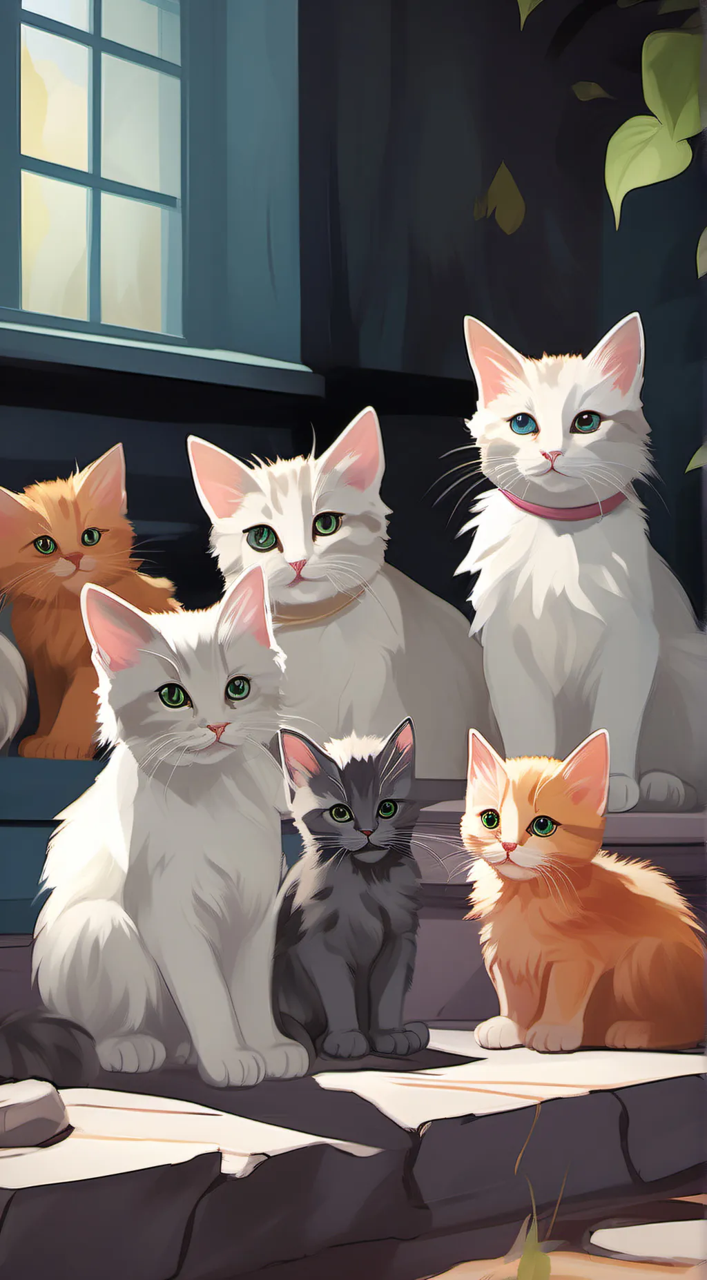 ai character: 1mil kittens  background