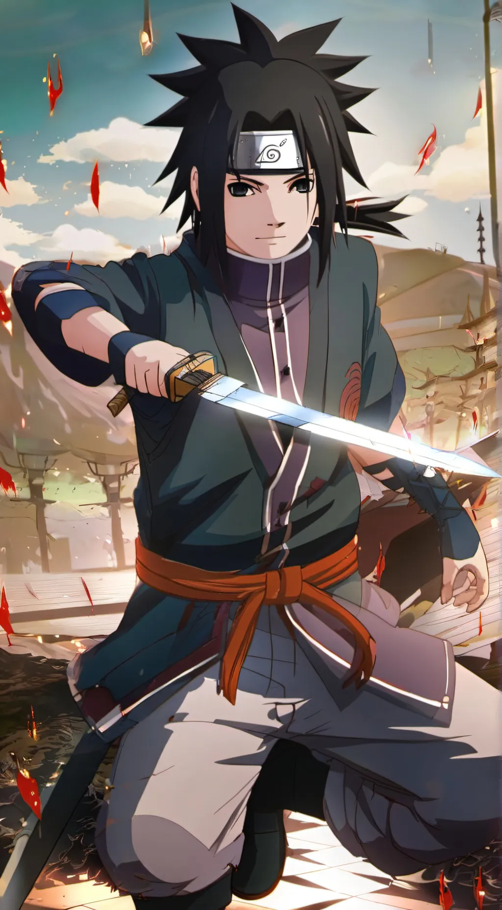 ai character: Sasuke background