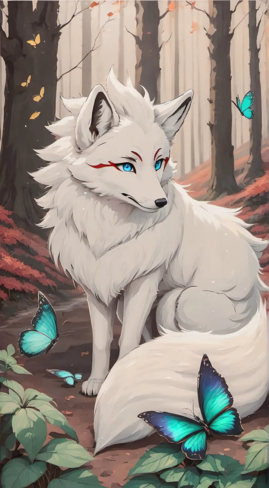 ai character: Snow background
