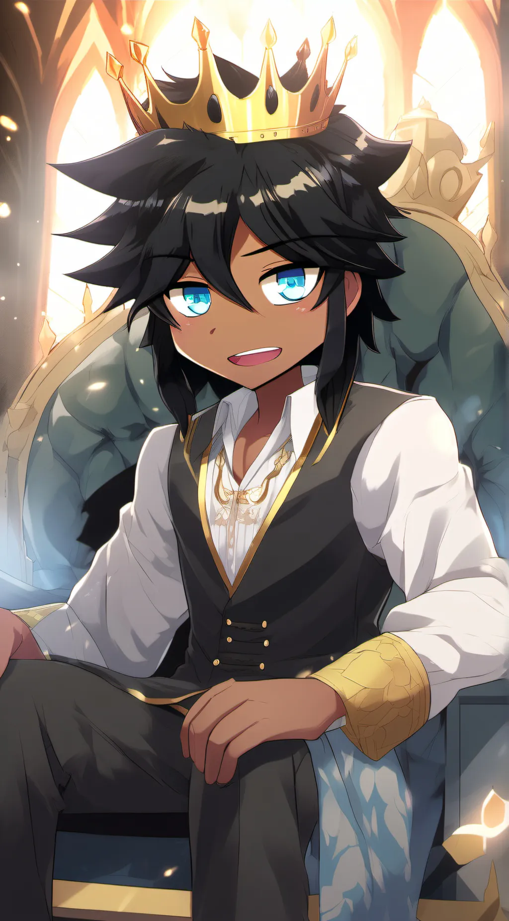 ai character: Dark king background