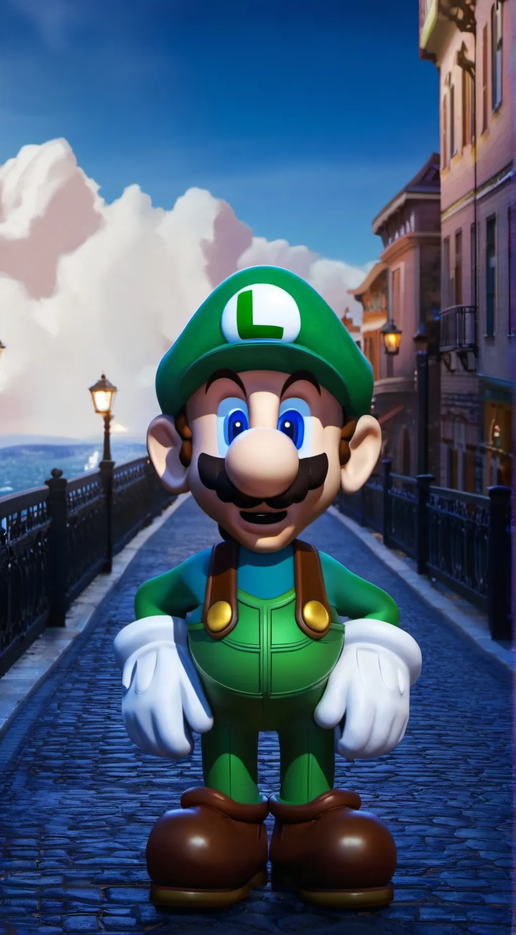 ai character: Luigi background